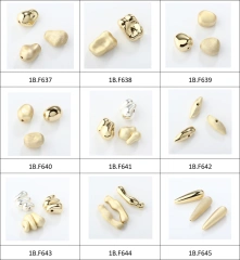Gold-Tone 999 Silver Irregular Large Bead