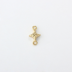 Gold-Tone 925 Silver Hammered Star Connector