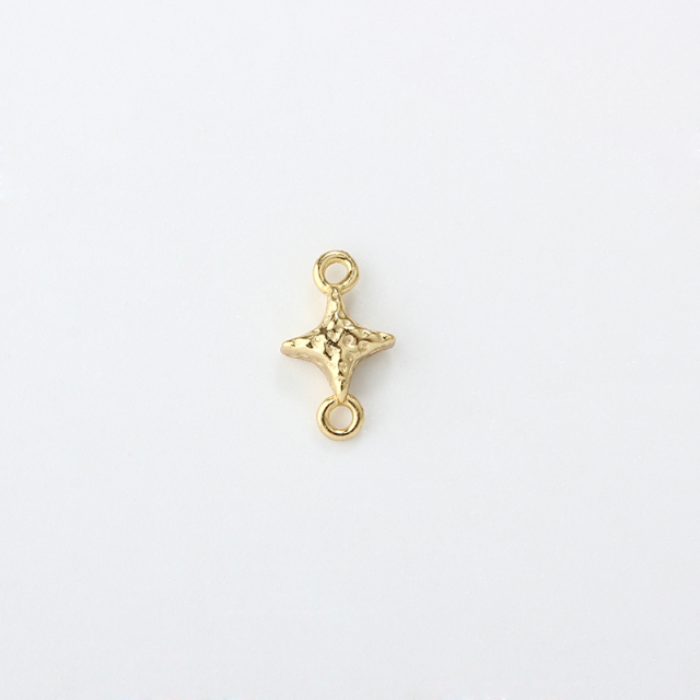 Gold-Tone 925 Silver Hammered Star Connector