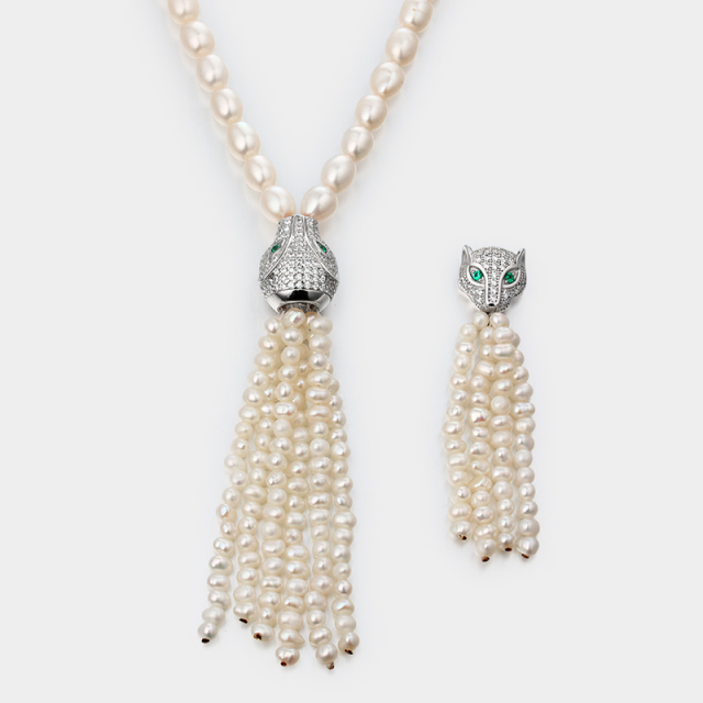 925 Sterling Silver Panther Head Bead for DIY Jewelry