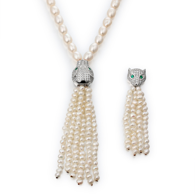 925 Sterling Silver Panther Head Bead for DIY Jewelry