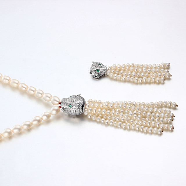 925 Sterling Silver Panther Head Bead for DIY Jewelry