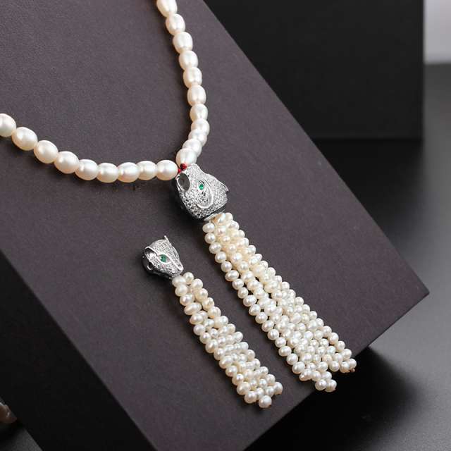 925 Sterling Silver Panther Head Bead for DIY Jewelry