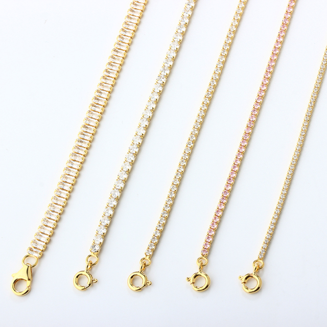 925 Sterling Silver Custom Cubic Zirconia Tennis Chain