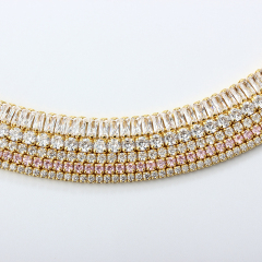 925 Sterling Silver Custom Cubic Zirconia Tennis Chain