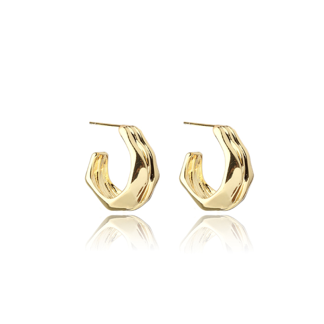 Gold-Tone Metal Earring Hoop