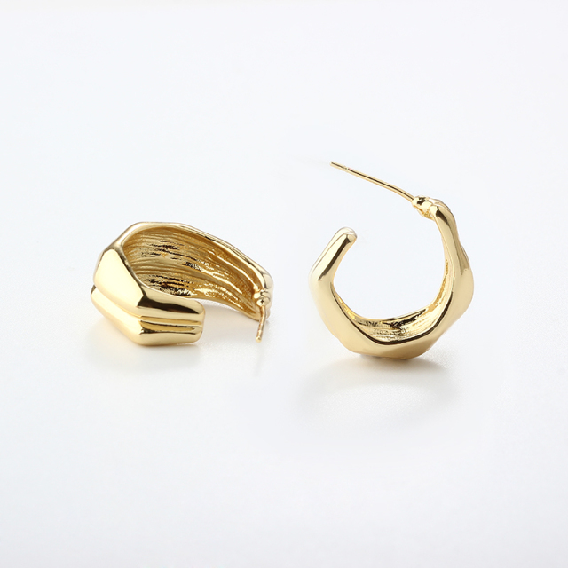 Gold-Tone Metal Earring Hoop