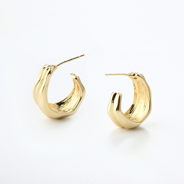 Gold-Tone Metal Earring Hoop