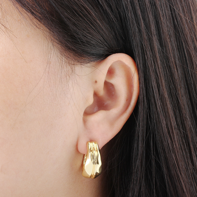 Gold-Tone Metal Earring Hoop