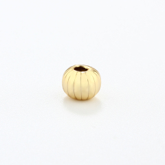 925 Sterling Silver Pumpkin Beads