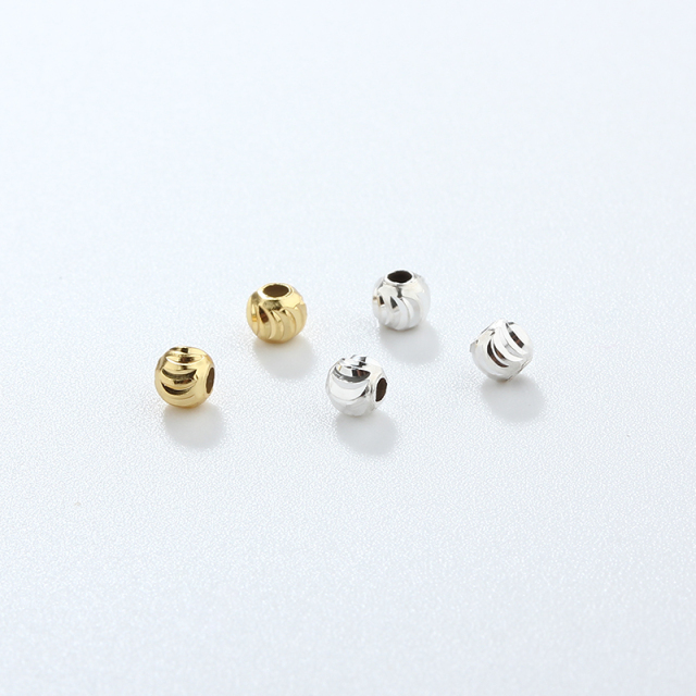 925 Sterling Silver Textured Spacer Beads