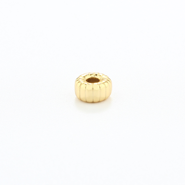 925 Sterling Silver Striped Tire Spacer Beads