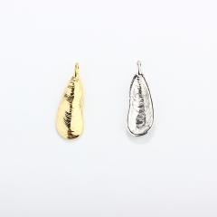 925 Sterling Silver Ocean Long Shell Conch Charm