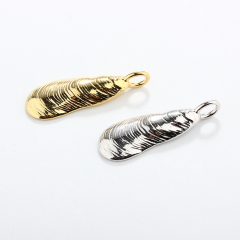 925 Sterling Silver Ocean Long Shell Conch Charm