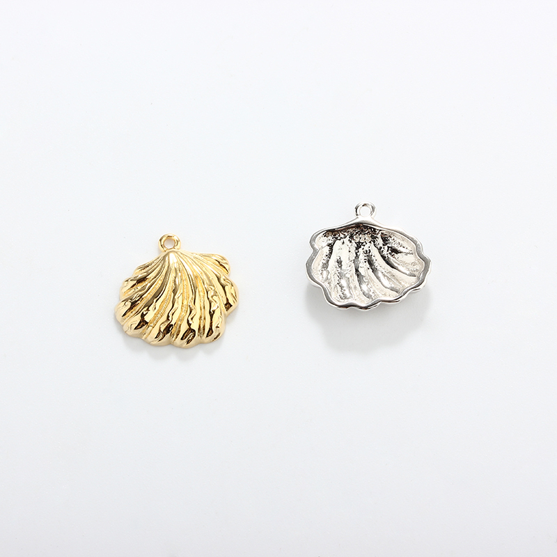 925 Sterling Silver Textured Shell Scallop Chram