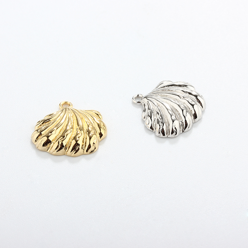 925 Sterling Silver Textured Shell Scallop Chram