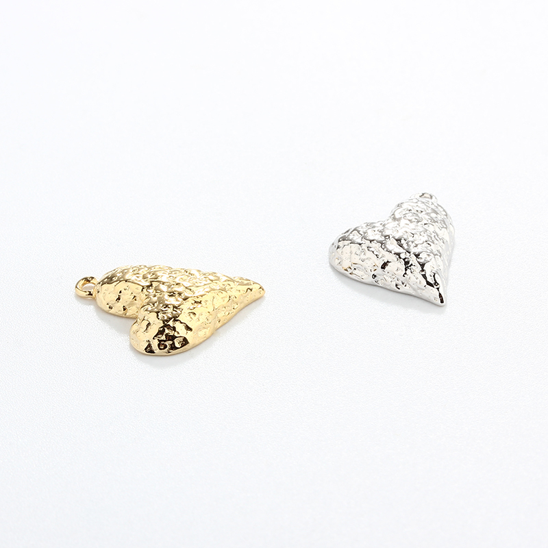 925 Sterling Silver Heart Hammered Charm