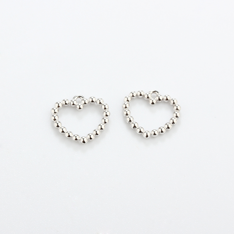 925 Sterling Silver 10*12mm Heart Charm