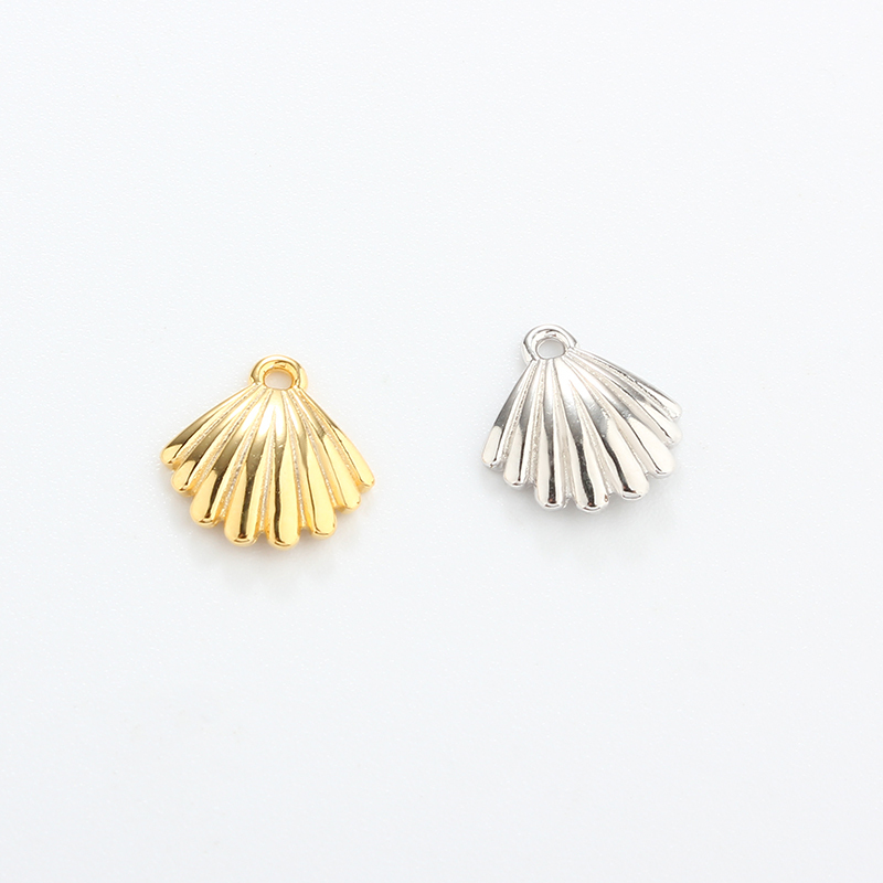 925 Sterling Silver 9mm Ocean Shell Charm