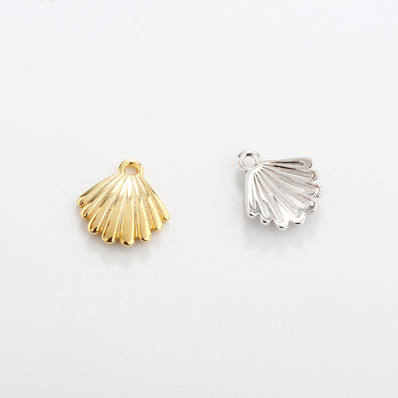925 Sterling Silver 9mm Ocean Shell Charm