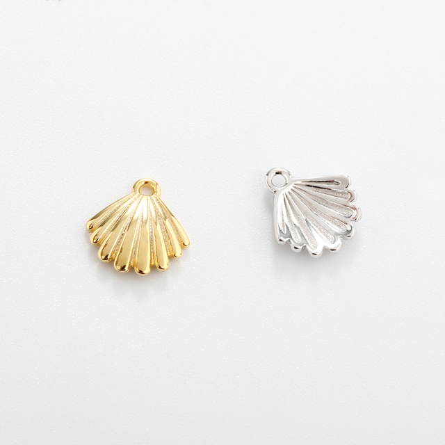 925 Sterling Silver 9mm Ocean Shell Charm
