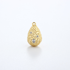 925 Sterling Silver Drop Hammered Charm