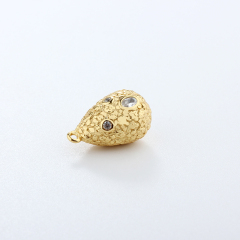 925 Sterling Silver Drop Hammered Charm