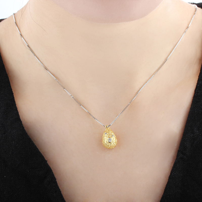 925 Sterling Silver Drop Hammered Charm