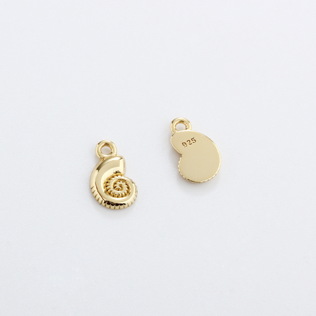 925 Sterling Silver Sea Snail Charm