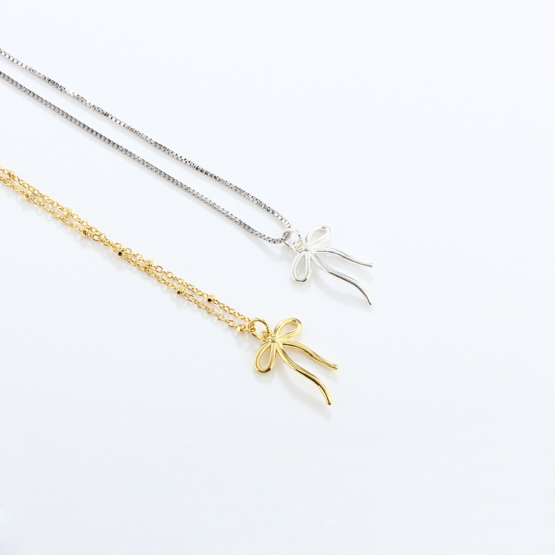 925 Sterling Silver Long Bow Charm