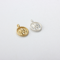 925 Sterling Silver Classical Relief Portrait Charm