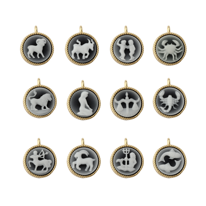 925 Sterling Silver 12 Constellation Set Charm