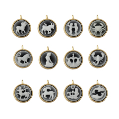 925 Sterling Silver 12 Constellation Set Charm