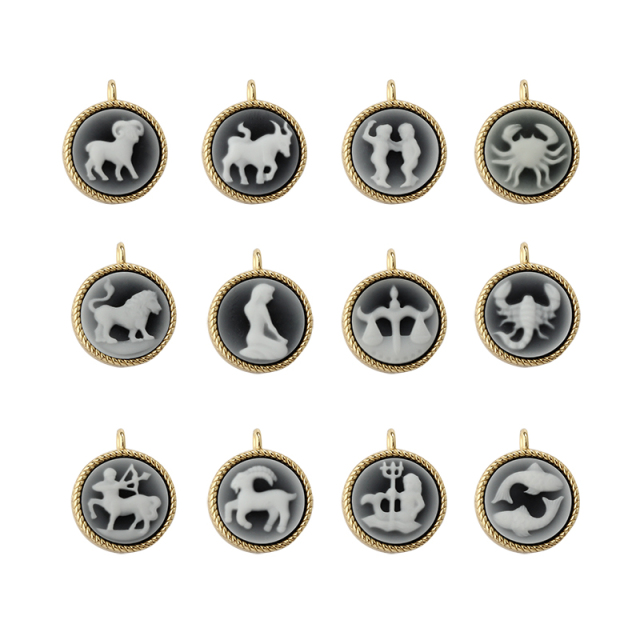 925 Sterling Silver 12 Constellation Set Charm