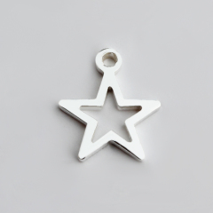 925 Sterling Silver Hollow Star Charms