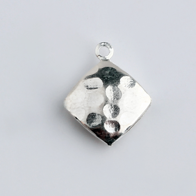 925 Sterling Silver Radian Square Charms