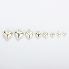 925 Sterling Silver Different Sizes Puff Heart