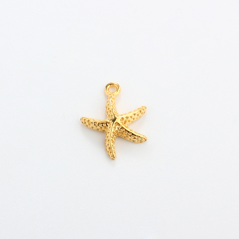 925 Sterling Silver Ocean Starfish Charm 8mm