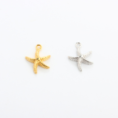 925 Sterling Silver Ocean Starfish Charm 8mm