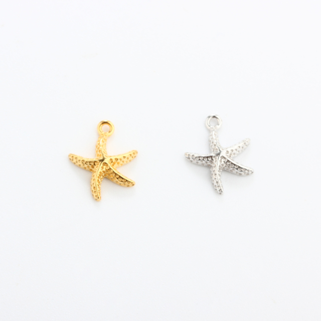 925 Sterling Silver Ocean Starfish Charm 8mm