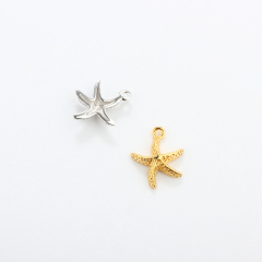 925 Sterling Silver Ocean Starfish Charm 8mm