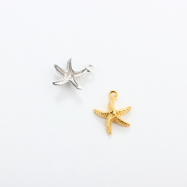 925 Sterling Silver Ocean Starfish Charm 8mm