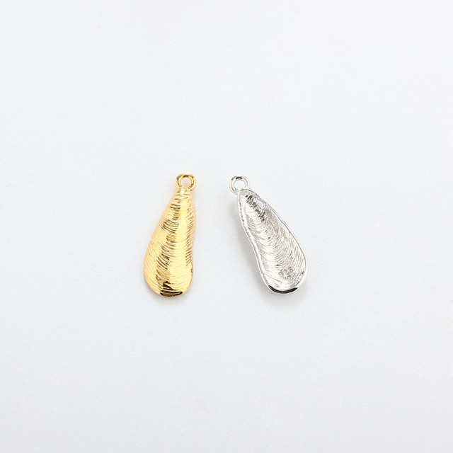 925 Sterling Silver Ocean Long Shell Charms