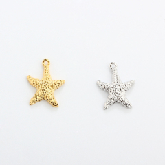 925 Sterling Silver Multi-Size Textured Starfish Charms
