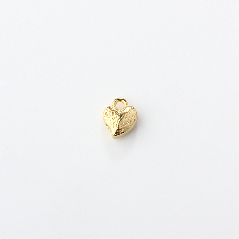 925 Sterling Silver Small Heart Hammered Charm