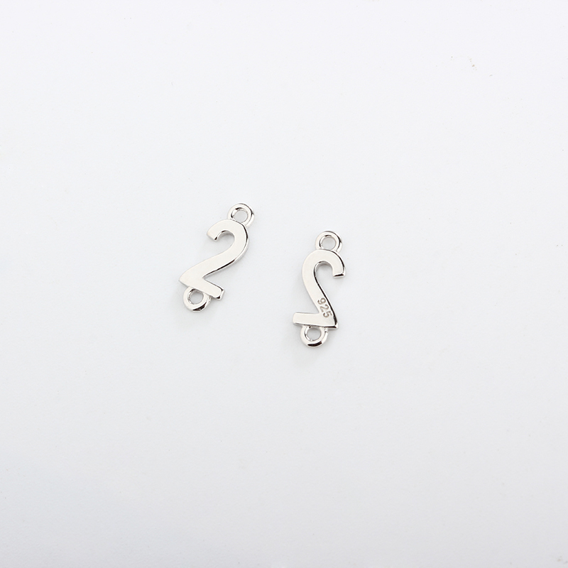 925 Sterling Silver Luckly Number Connector