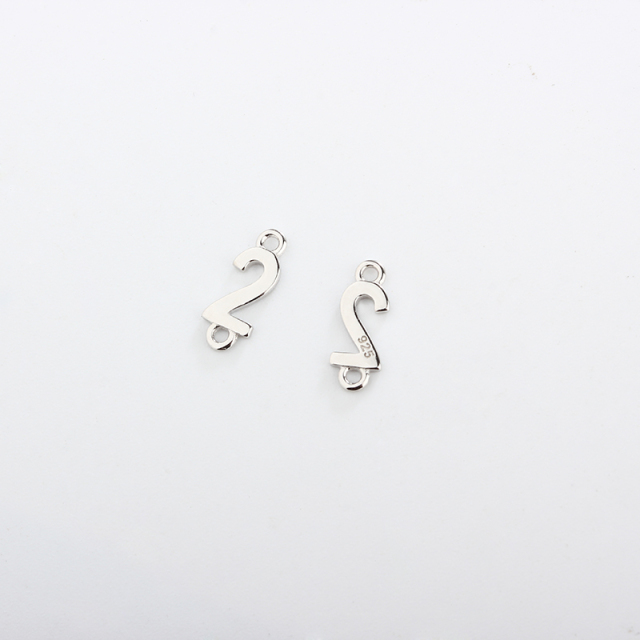925 Sterling Silver Luckly Number Connector