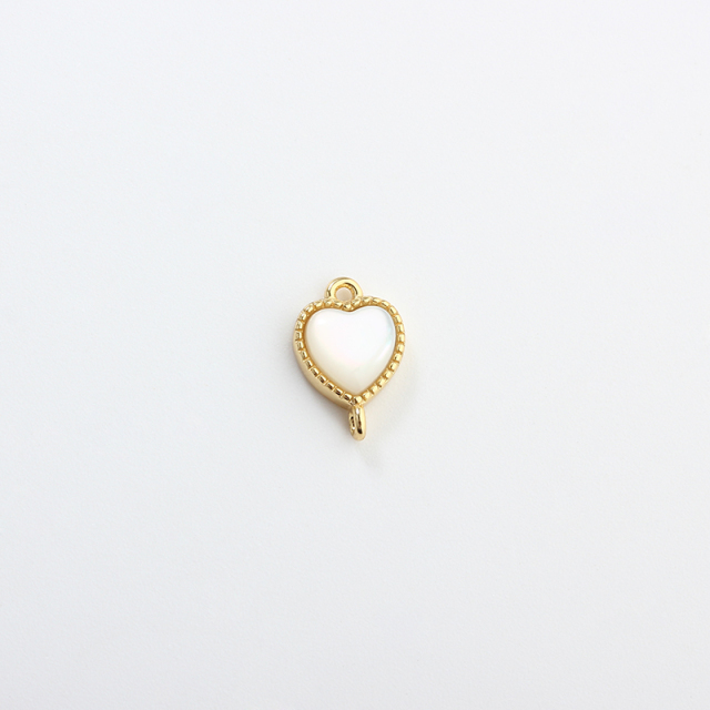 925 Sterling Silver 6*6mm Heart Connector Charm
