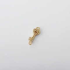 925 Sterling Silver Key Connector with cz