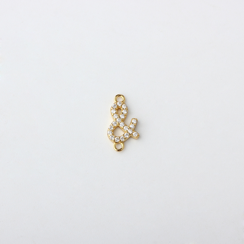925 Sterling Silver Ampersand Connector